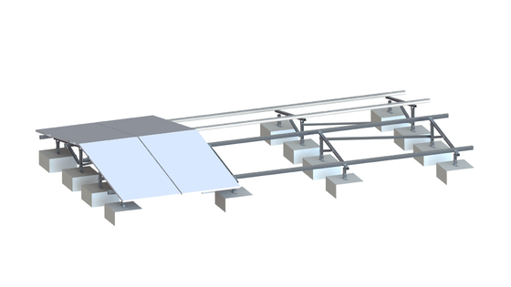 Sistema da montagem do telhado liso de AL6005 SUS304 de volta ao racking solar estabilizado parte traseira