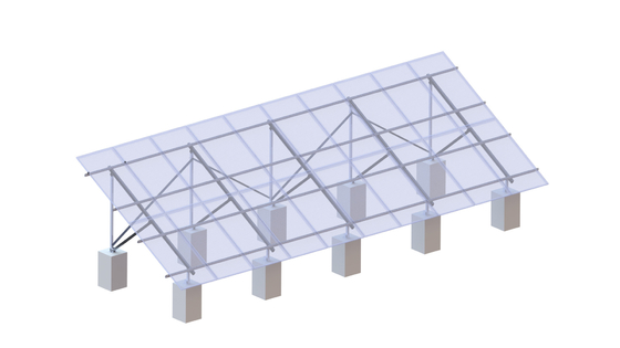 sistemas à terra Frameless solares de alumínio do picovolt da estrutura de montagem de 2x10 88m/S