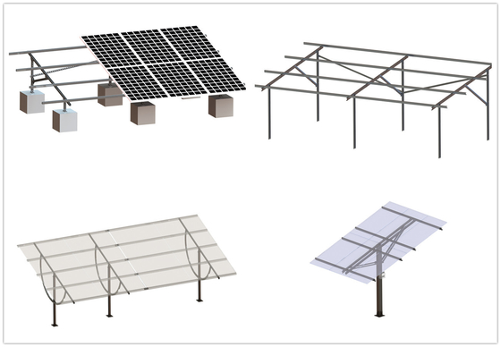 O aço galvanizou a estrutura do canal do telhado liso C de quadros de montagem da terra do painel solar
