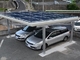 Do Carport fotovoltaico do painel solar de 4 colunas sistema de parque de estacionamento de alumínio