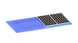 L do sistema solar Frameless da montagem do telhado do metal dos pés montagem estando de alumínio da emenda
